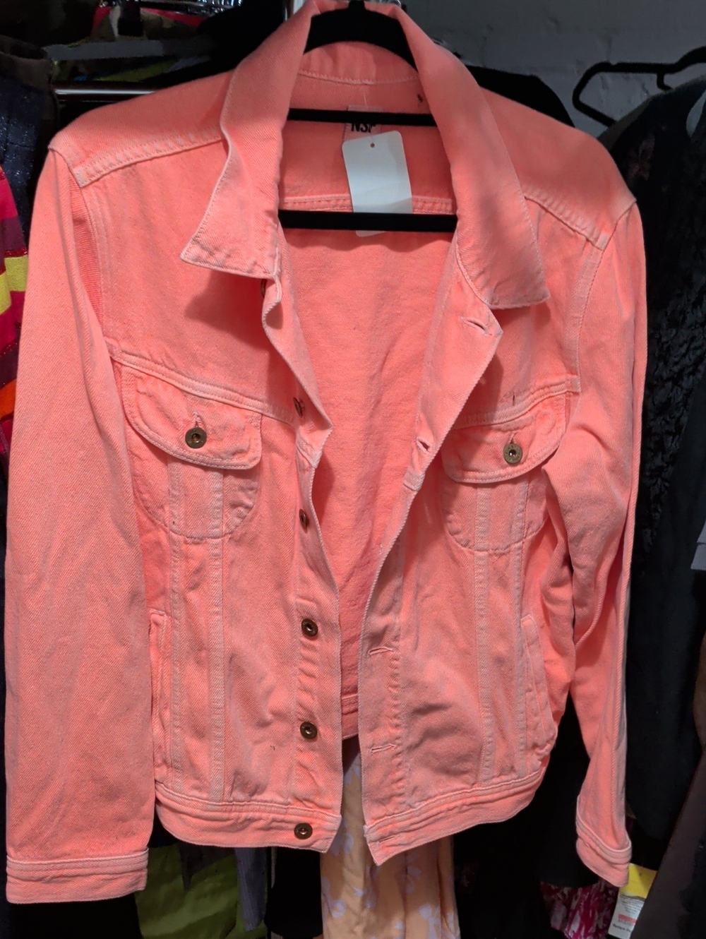 Nwt NSF Coral Pink Denim Jacket